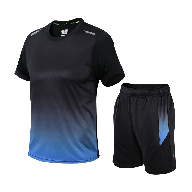 Completo Sportivo Uomo in Tessuto Traspirante Maglia e Pantaloncini