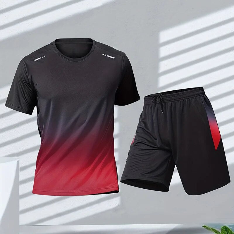 Completo Sportivo Uomo in Tessuto Traspirante Maglia e Pantaloncini - Brentozzi