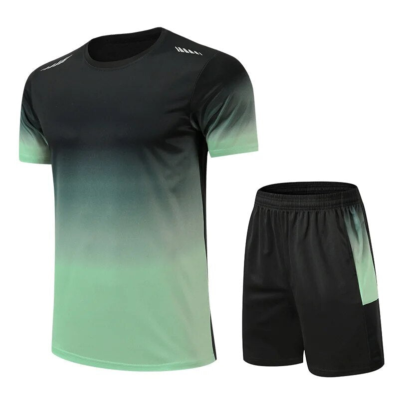 Completo Sportivo Uomo in Tessuto Traspirante Maglia e Pantaloncini