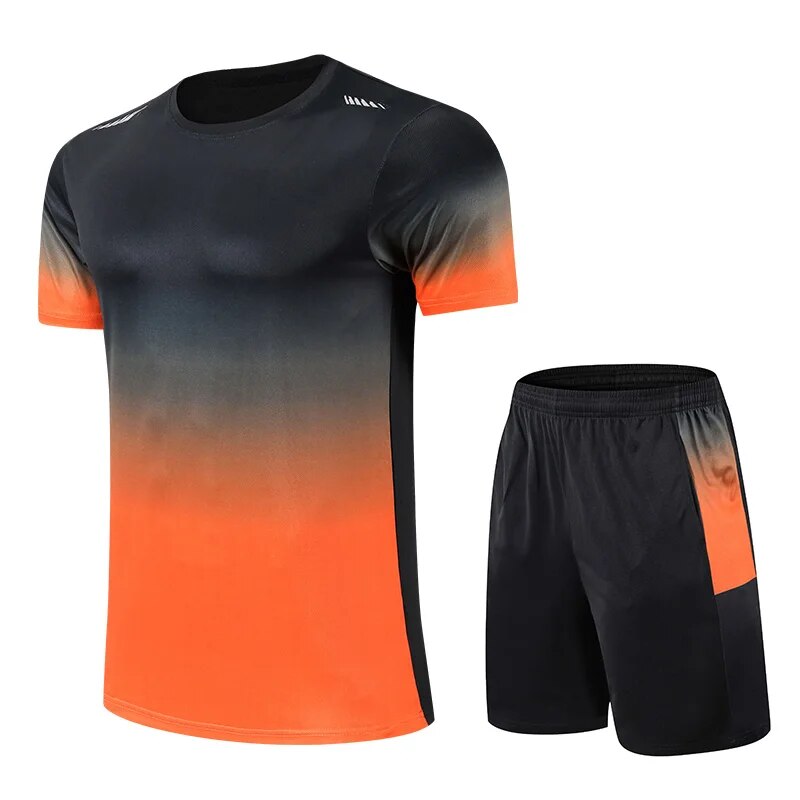 Completo Sportivo Uomo in Tessuto Traspirante Maglia e Pantaloncini