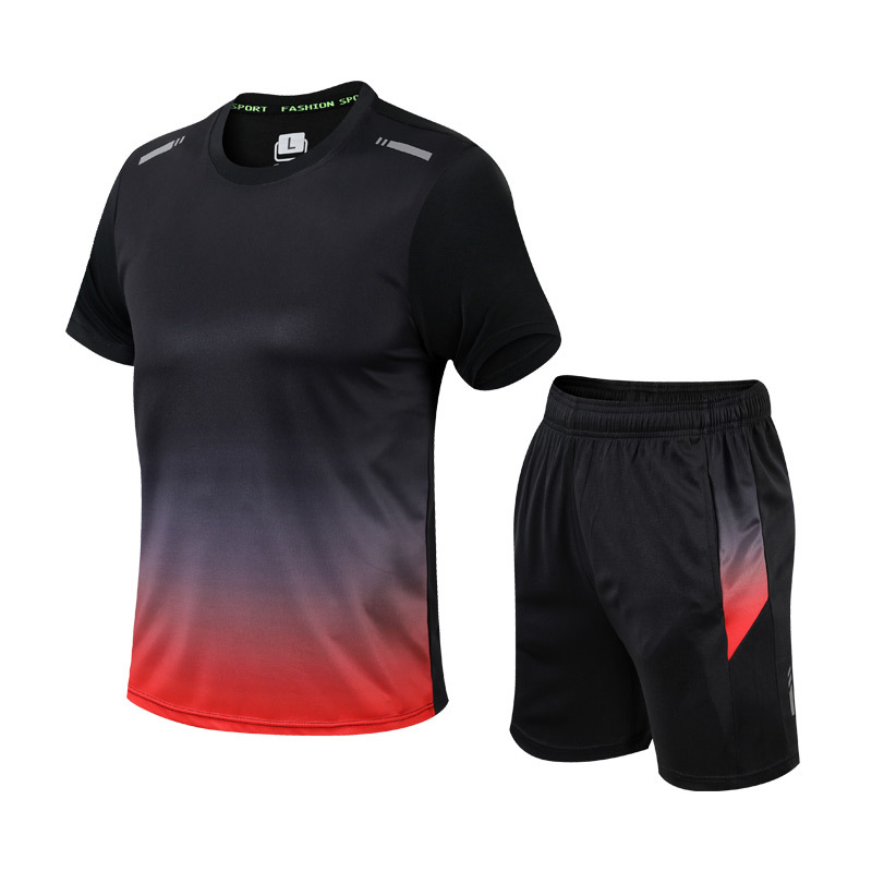 Completo Sportivo Uomo in Tessuto Traspirante Maglia e Pantaloncini
