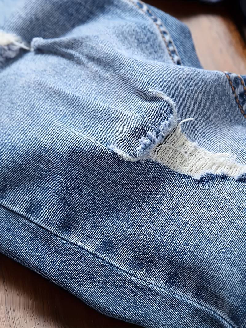 Jeans Skinny Uomo con Effetto Destroyed Fit Slim