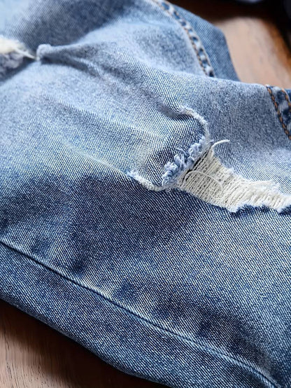 Jeans Skinny Uomo con Effetto Destroyed Fit Slim