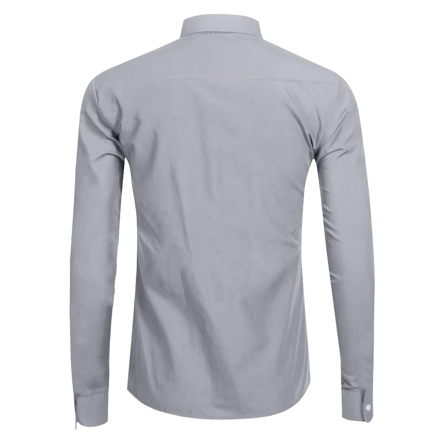 Camicia Uomo con Zip Manica Lunga Slim Fit