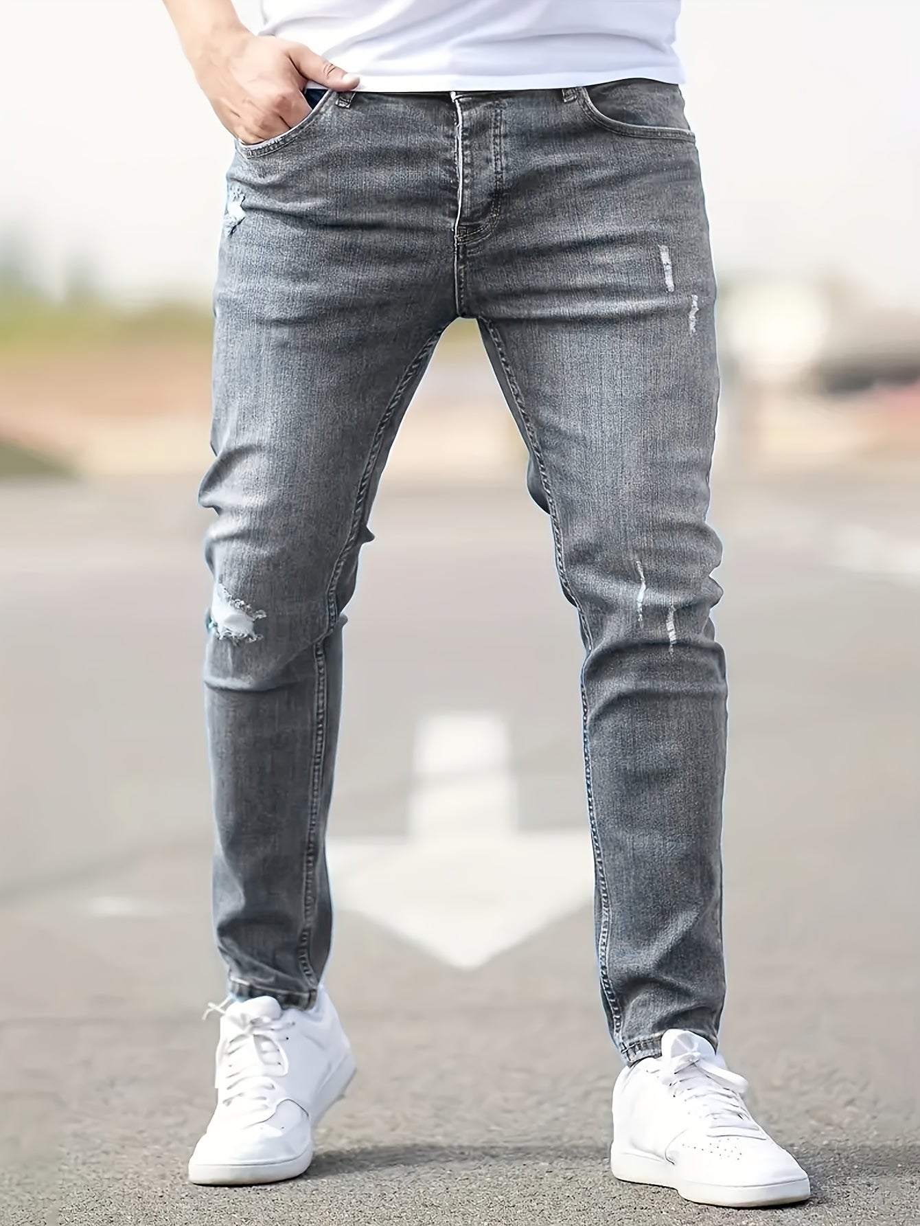 Jeans Uomo Skinny Slim Fit