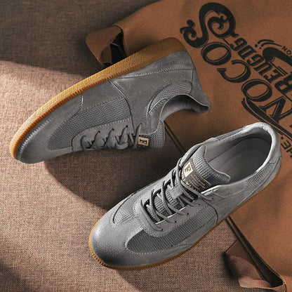 Sneakers Uomo in Pelle Scamosciata e Mesh | Emilio