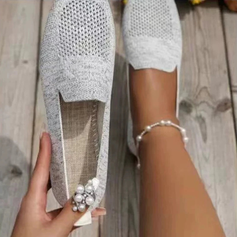 Sneakers casual comode da donna, in mesh leggero 6