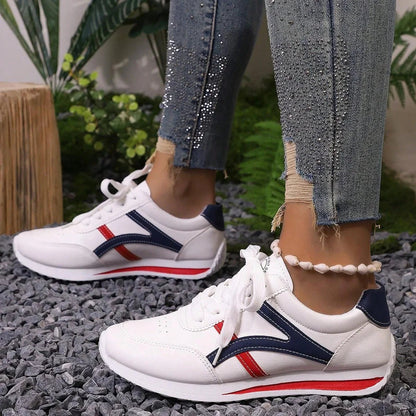 Sneakers casual comode da donna, leggere e traspiranti, sintetiche 1