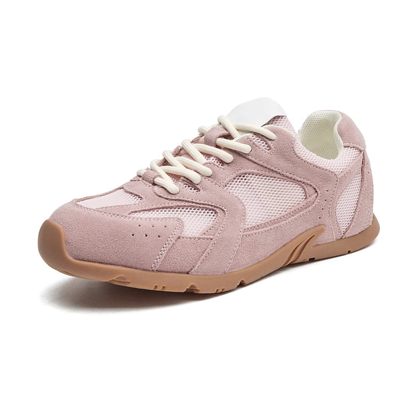 Sneakers Donna in Pelle Scamosciata Comode con Lacci Retrò - Vesarelli