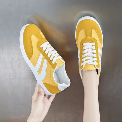 Sneakers da donna alla moda con lacci, comode e resistenti, sintetiche 3