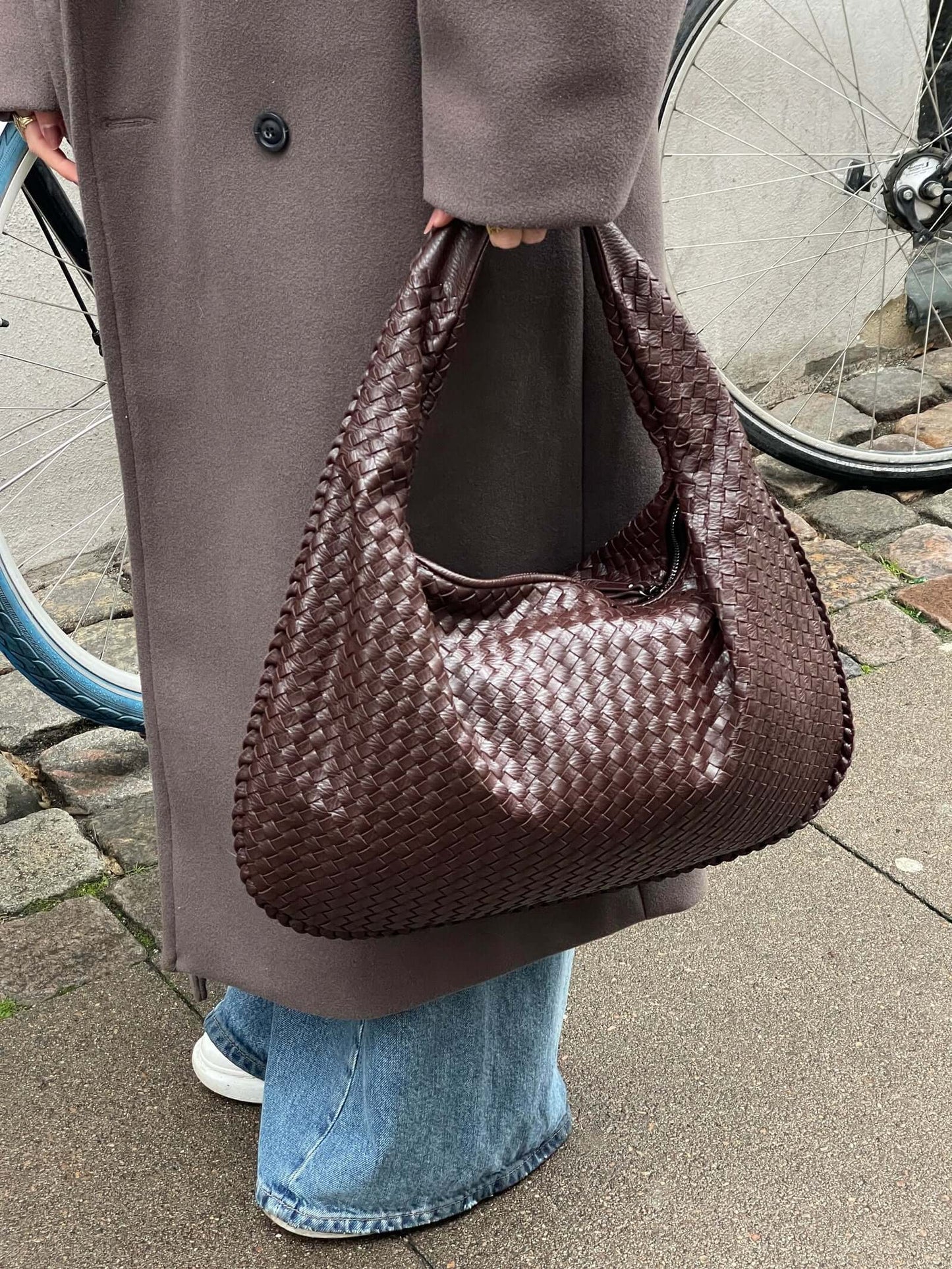 Borsa Hobo Donna Intrecciata Grande