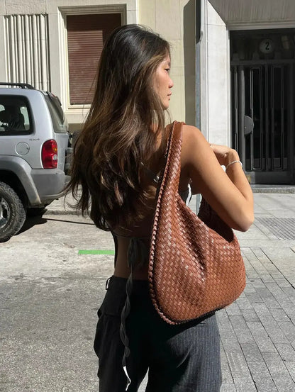 Borsa Hobo Donna Intrecciata Grande
