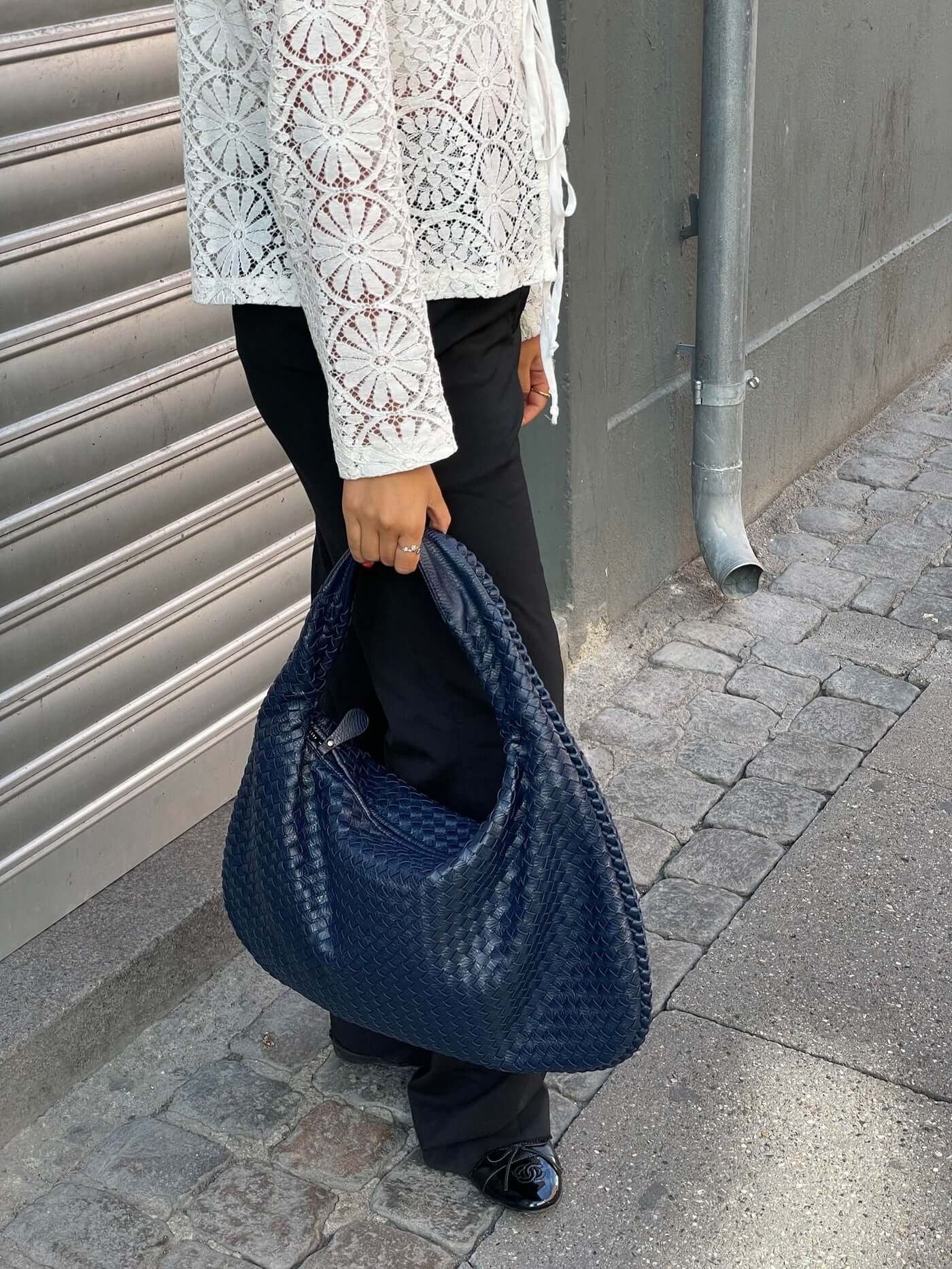 Borsa Hobo Donna Intrecciata Grande