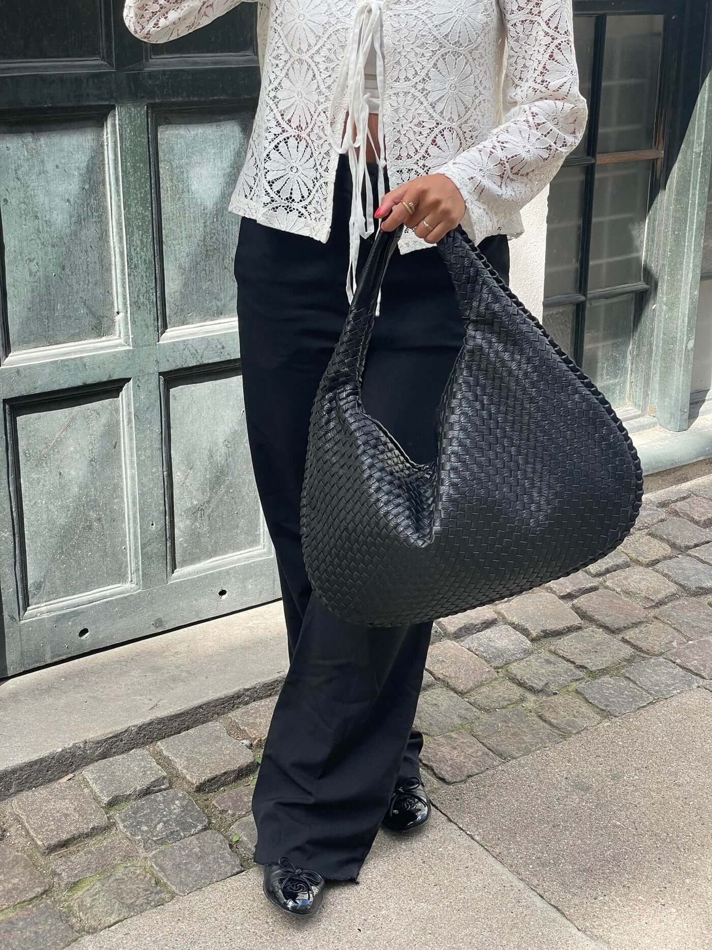 Borsa Hobo Donna Intrecciata Grande