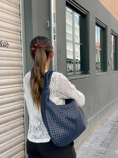 Borsa Hobo Donna Intrecciata Grande
