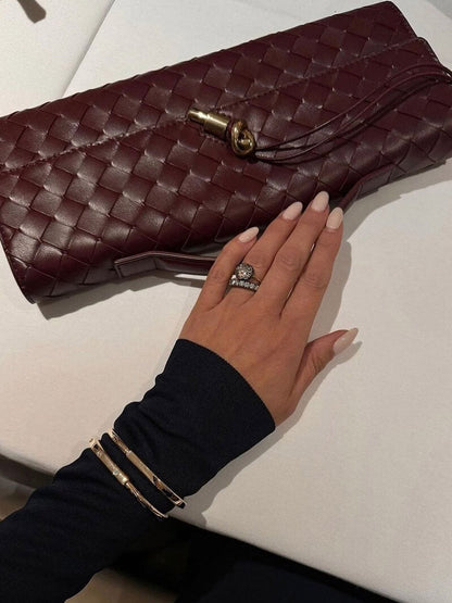 Borsa Unisex Intrecciata Stile Classico