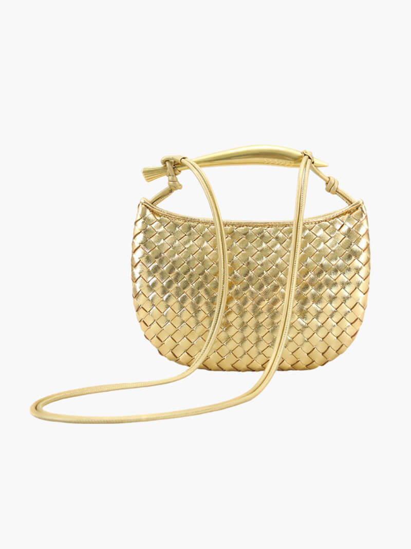 Borsa Donna in Ecopelle Intrecciata Tracolla