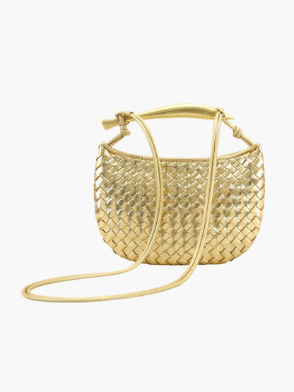 Borsa Donna in Ecopelle Intrecciata Tracolla