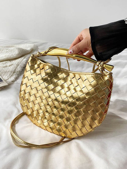Borsa Donna in Ecopelle Intrecciata Tracolla