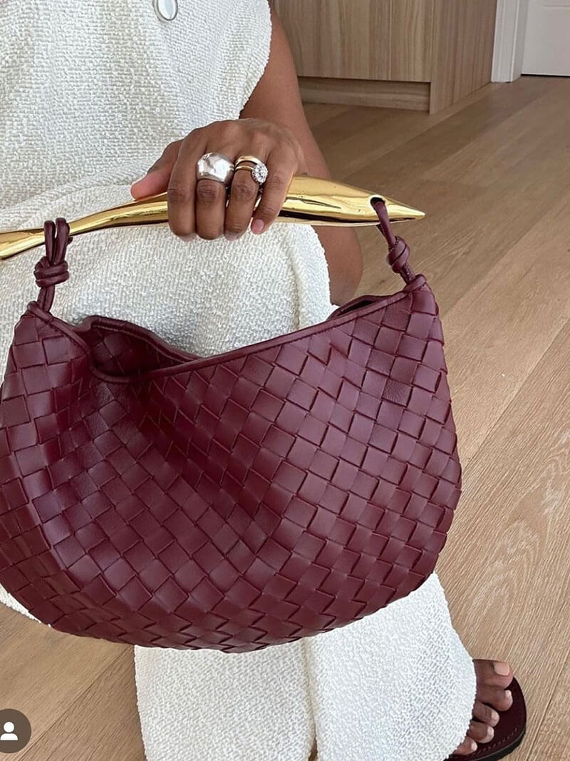 Borsa Donna in Ecopelle Intrecciata Tracolla