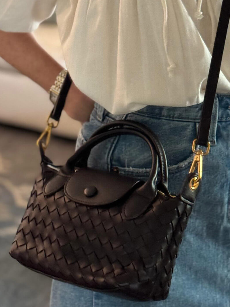 Borsa Mini Donna in Ecopelle Intrecciata