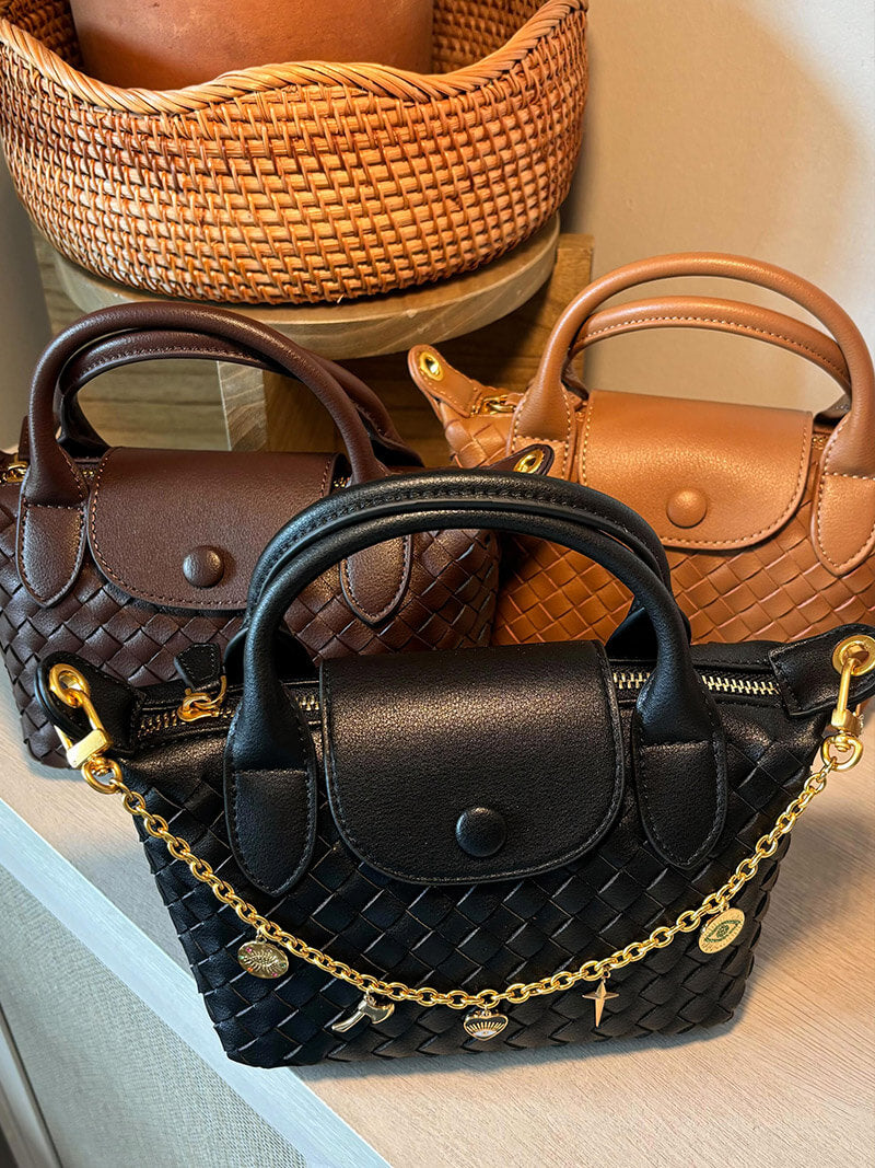Borsa Mini Donna in Ecopelle Intrecciata