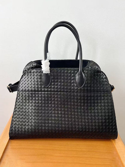 Borsa Donna Elegante in Pelle Intrecciata Rigida