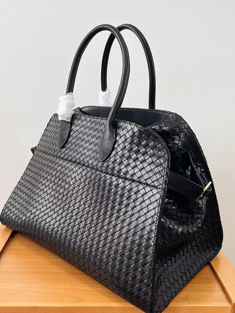 Borsa Donna Elegante in Pelle Intrecciata Rigida