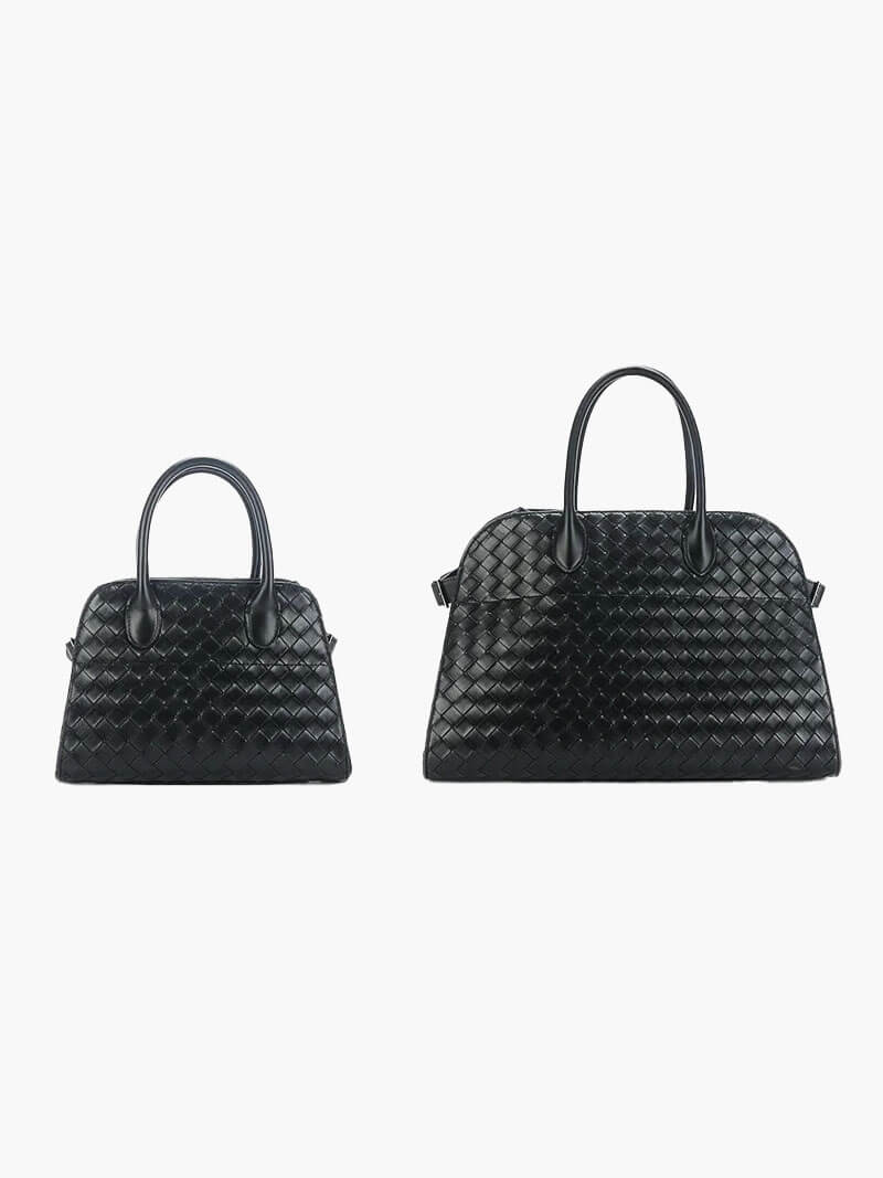 Borsa Donna Elegante in Pelle Intrecciata Rigida