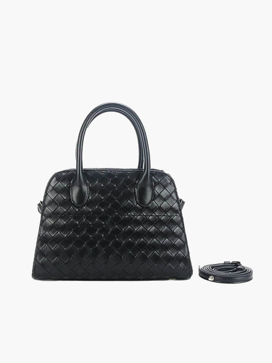 Borsa Donna Elegante in Pelle Intrecciata Rigida - Brentozzi
