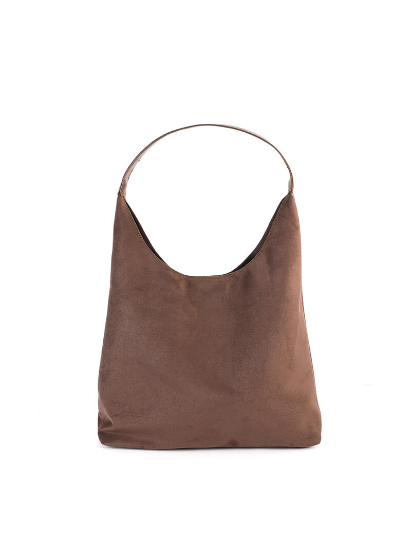 Borsa a Spalla Donna in Pelle Scamosciata Minimalista
