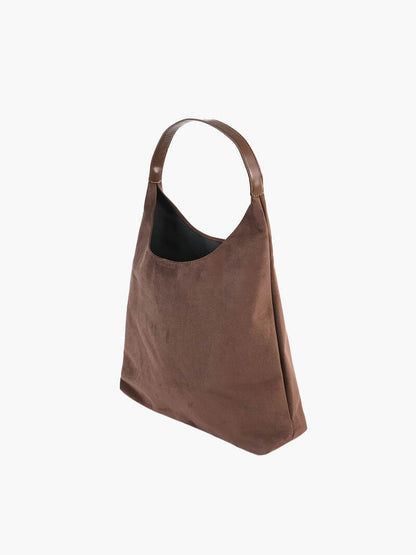 Borsa a Spalla Donna in Pelle Scamosciata Minimalista