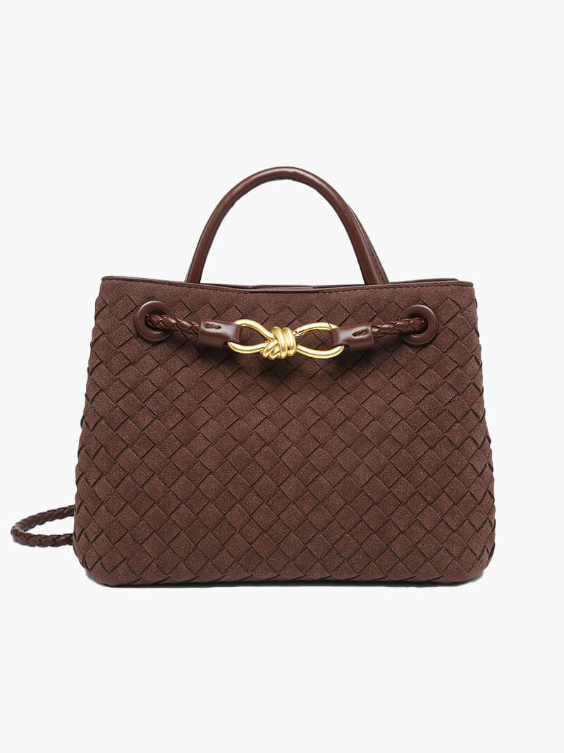 Borsa Donna in Pelle Scamosciata Intrecciata - Brentozzi