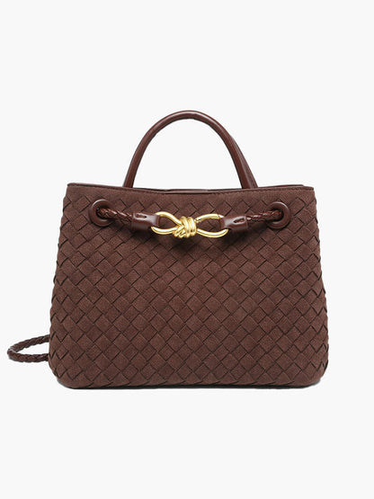 Borsa Donna in Pelle Scamosciata Intrecciata - Brentozzi