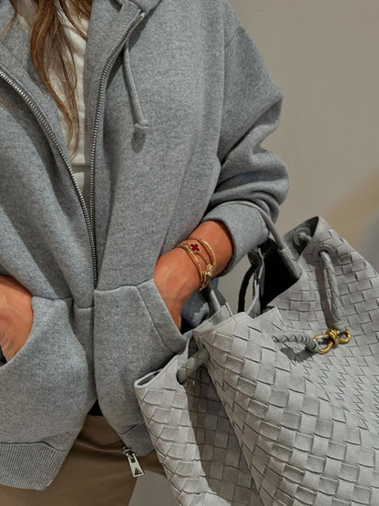 Borsa Donna in Pelle Scamosciata Intrecciata
