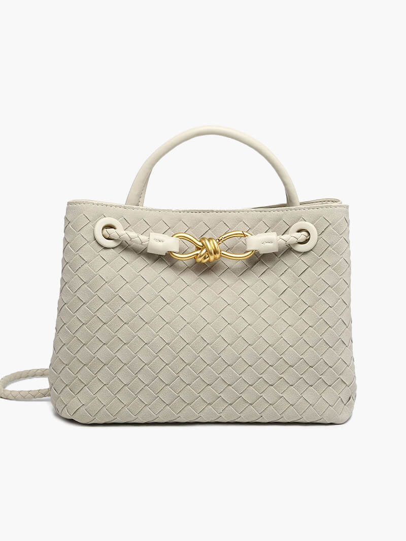 Borsa Donna in Pelle Scamosciata Intrecciata
