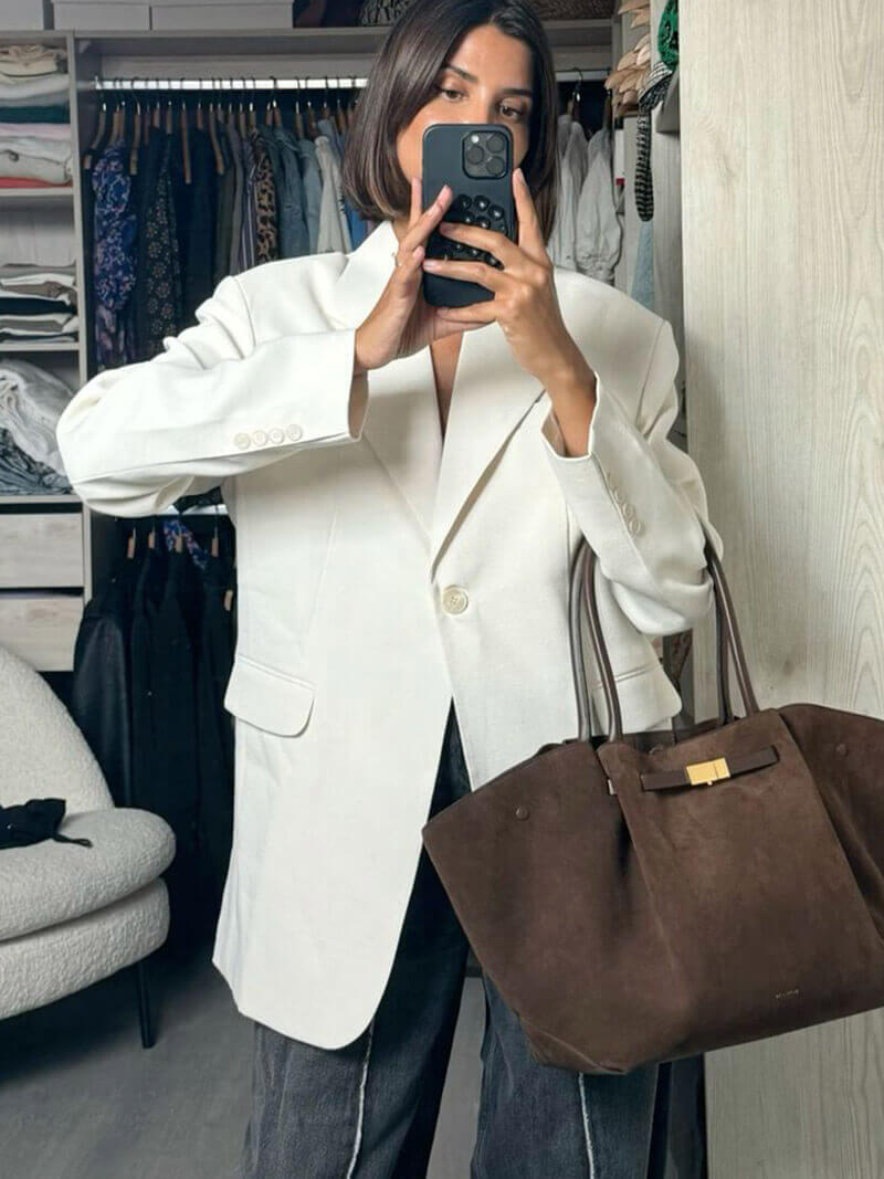 Borsa Donna in Pelle Scamosciata Stile Moderno
