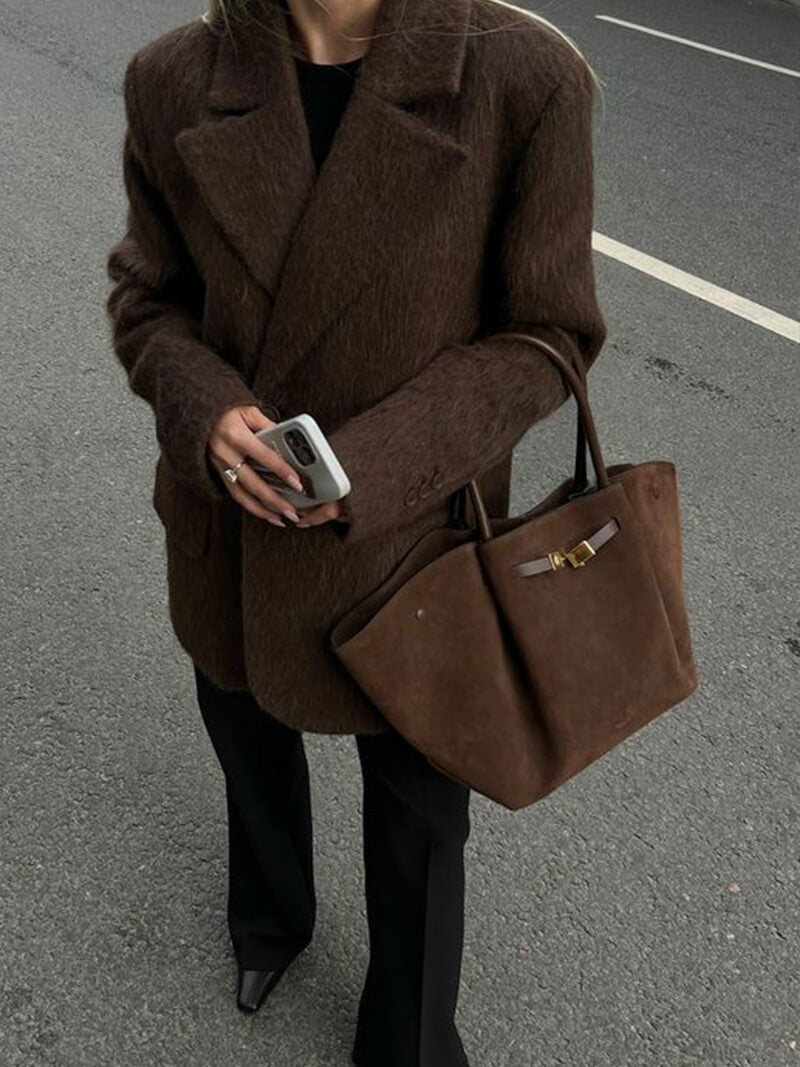 Borsa Donna in Pelle Scamosciata Stile Moderno