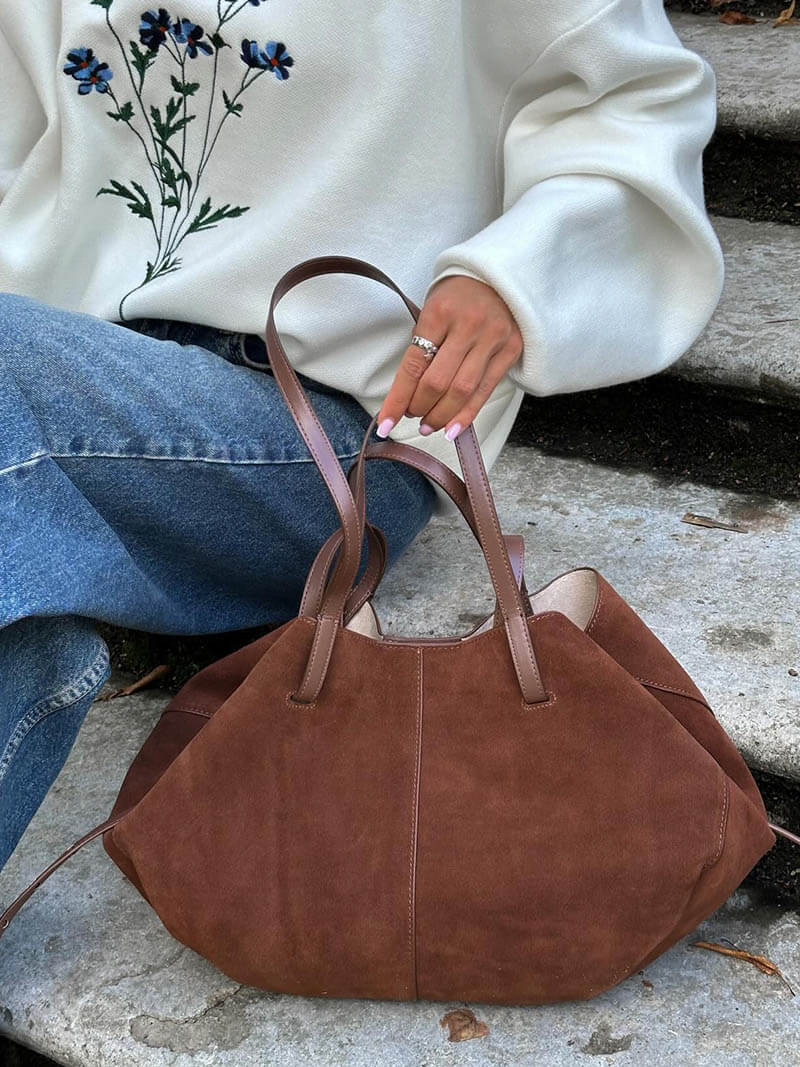 Shopper Donna in Camoscio Capiente