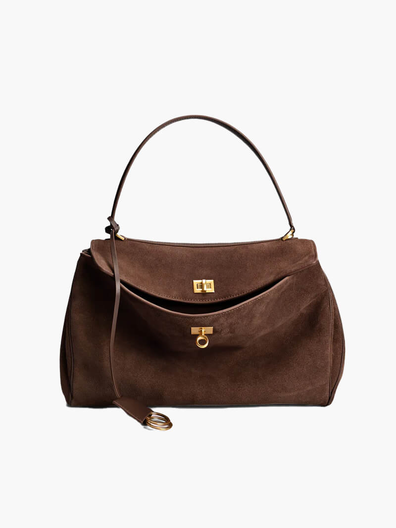 Borsa Donna in Suede Vegan Stile Classico Elegante - Brentozzi