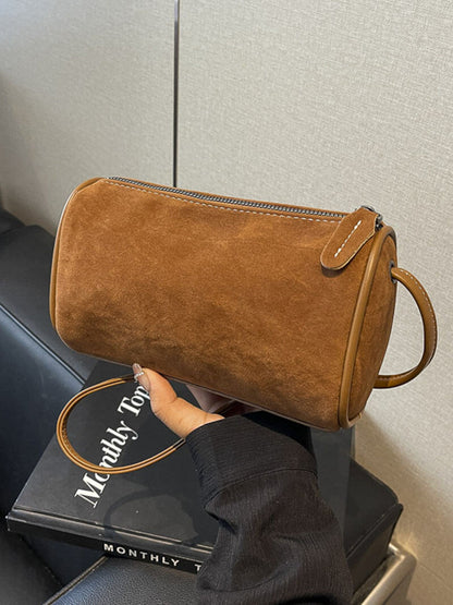Borsa a Spalla Donna in Pelle Scamosciata Elegante