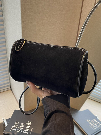 Borsa a Spalla Donna in Pelle Scamosciata Elegante