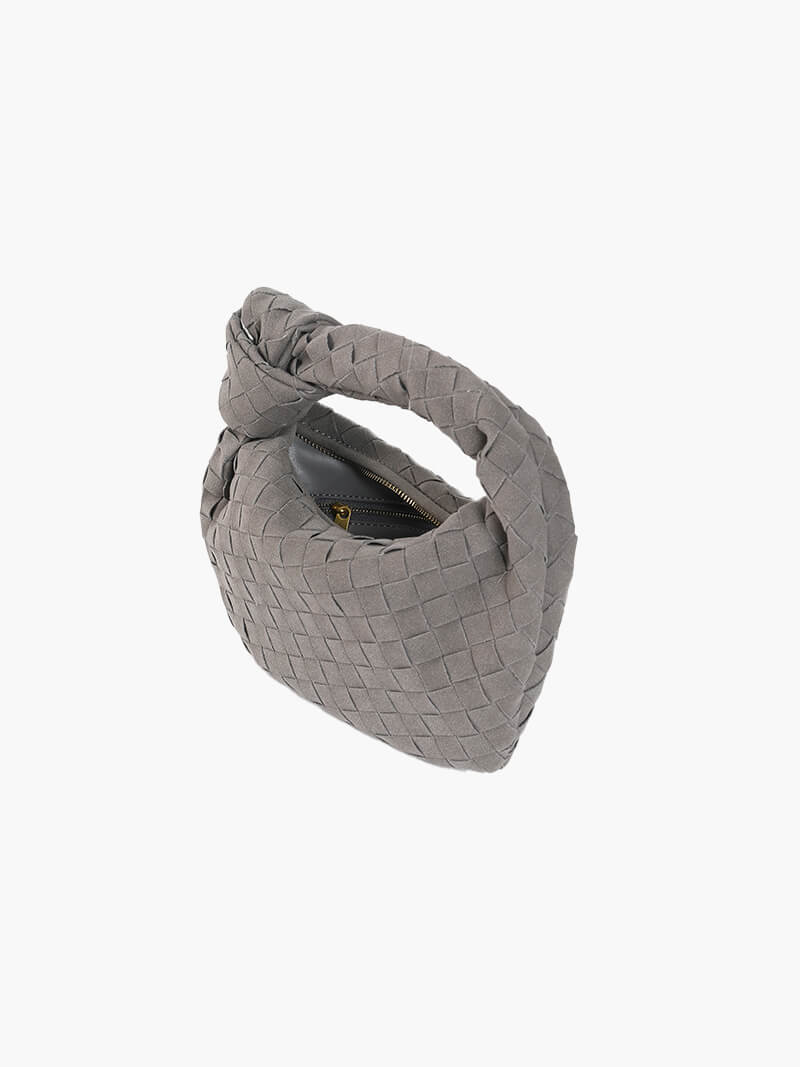 Borsa Mini Donna in Pelle Scamosciata Intrecciata