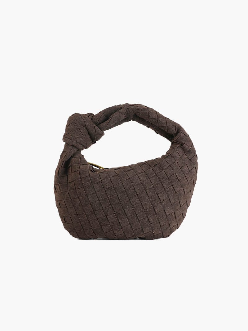 Borsa Mini Donna in Pelle Scamosciata Intrecciata - Brentozzi