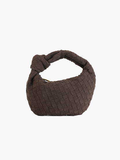 Borsa Mini Donna in Pelle Scamosciata Intrecciata - Brentozzi