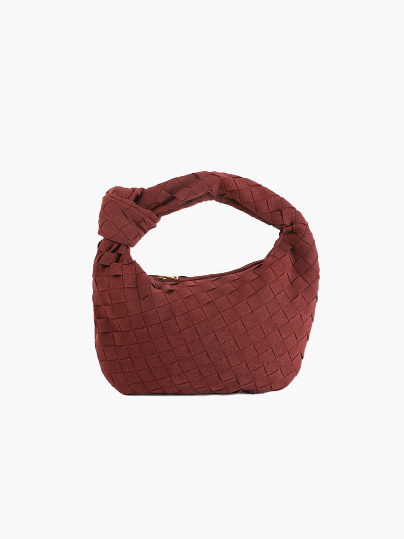 Borsa Mini Donna in Pelle Scamosciata Intrecciata