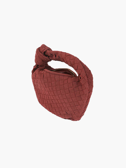Borsa Mini Donna in Pelle Scamosciata Intrecciata