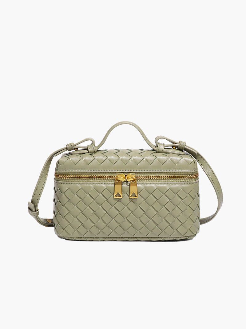 Borsa Tracolla Donna in Ecopelle Intrecciata Compatta