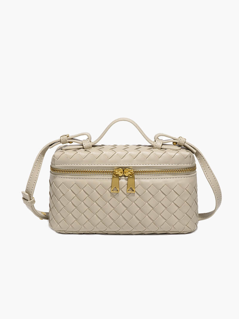 Borsa Tracolla Donna in Ecopelle Intrecciata Compatta