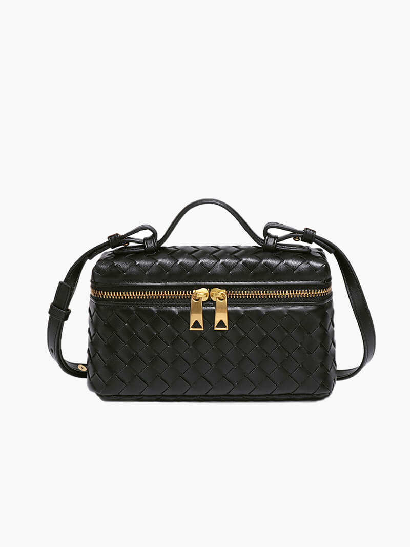 Borsa Tracolla Donna in Ecopelle Intrecciata Compatta - Brentozzi